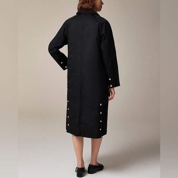 J Crew Long Barn Jacket™ in waxed cotton twill CC954 - Picture 2 of 7